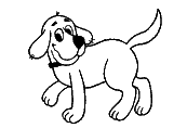 coloriage clifford le grand chien rouge marche
